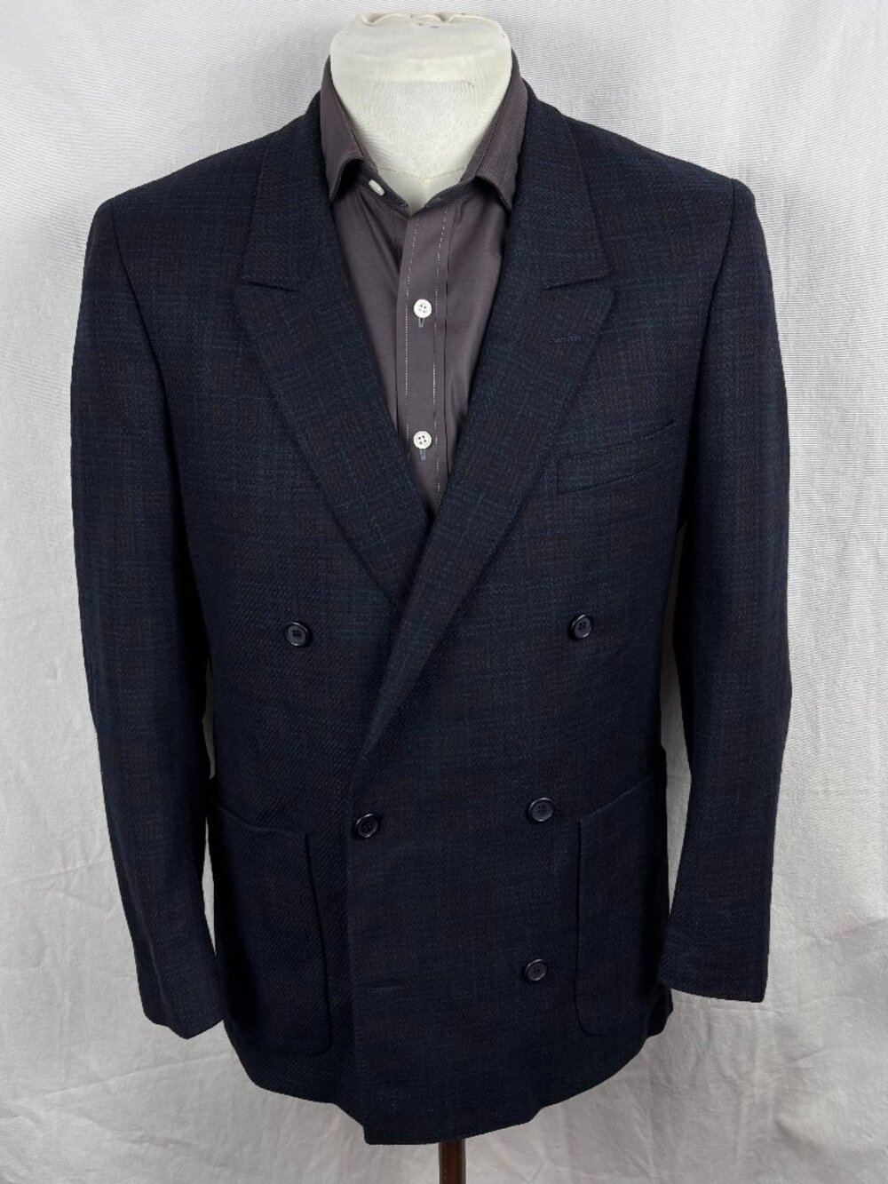 Christian Dior Monsieur Wool Double Breasted Blazer Sport Coat France 22x31
